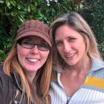 Kabat and fellow mother Claudia Bayer bonded with one another during the Mama2Mama campaign. Photo courtesy of Leanne Kabat