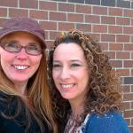 Leanne Kabat, left, smiles with Lisa Smith Coston, right, one of the 50 mothers who was helped during the 50-day Mama2Mama campaign. Photo courtesy of Leanne Kabat