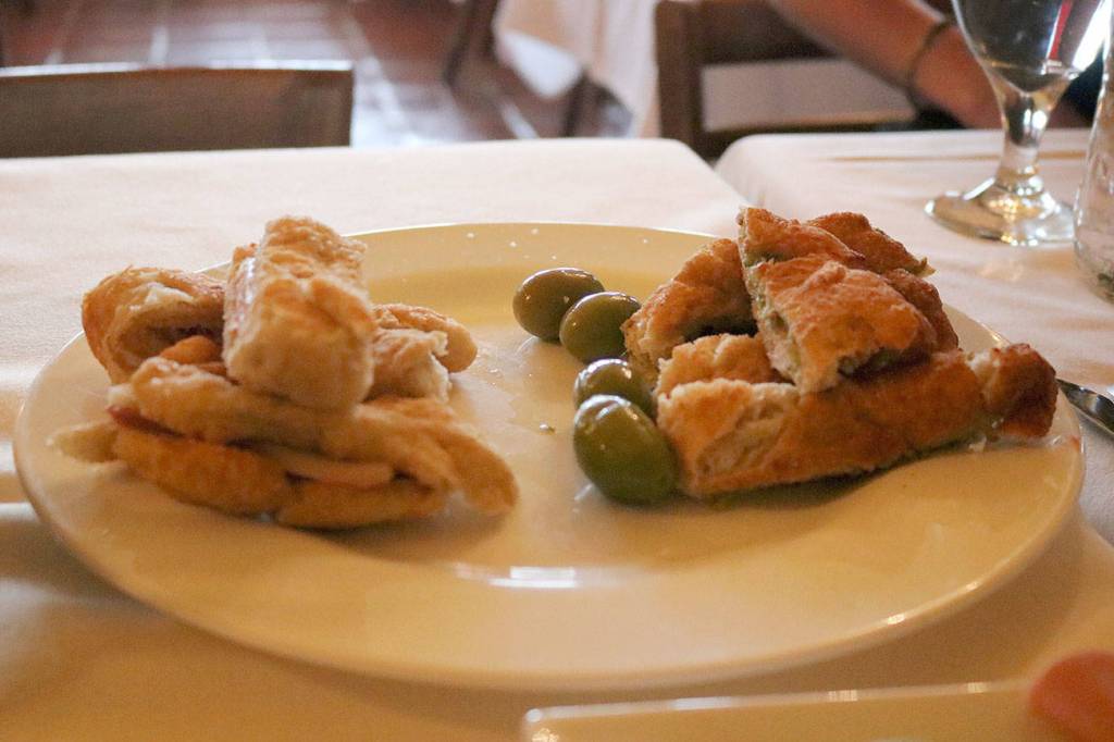 A new favorite menu item at the restaurant is this panozze, a word invented by Sal by combining the words pana, meaning bread, with pizza. Nicole Jennings/staff photo