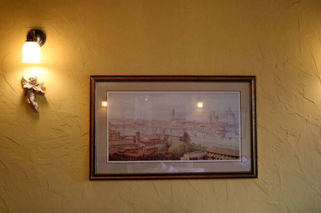 Depictions of the city of Florence decorate the walls. Nicole Jennings/staff photo