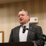 Finkelstein addresses the audience after receiving his award. Carrie Rodriguez/staff photo
