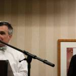 Blackburn accepts his award with a speech as Mull looks on. Nicole Jennings/staff photo