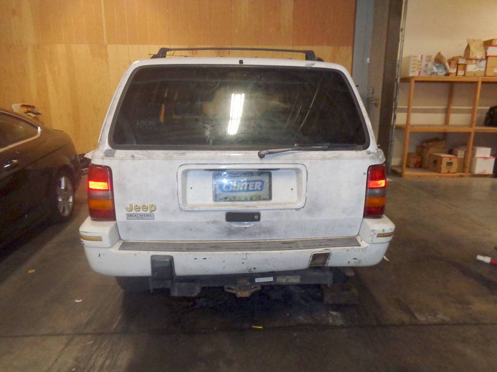 The Jeep has no license; it had recently been purchased at auction, then resold. Nicole Jennings/staff photo