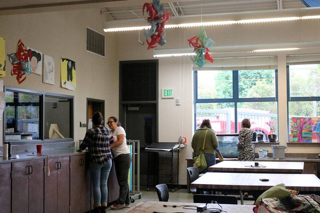Gibson Ek students enjoy using the school&rsquo;s Innovation Space, a room that encourages creativity and expression through different mediums of art. Nicole Jennings/staff photo