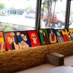 The artistically-talented fourth graders at Clark Elementary School created these pop art pictures. Nicole Jennings/staff photo