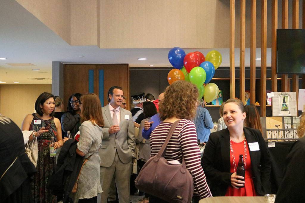 It was gray and rainy outside, but inside the SpringHill Suites, the atmosphere was bright and cheery. Nicole Jennings/staff photo