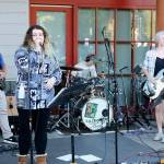 Students from Kaleidoscope School of Music in Issaquah rocked out in front of the library. Nicole Jennings/staff photo