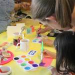 Kids also got to try their hand at painting postcards. Nicole Jennings/staff photo