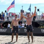 Photo courtesy of Mpu Dinani                                The dynamic duo of Stafford Slick (Andover, Minnesota) and Billy Allen (Fallbrook, California) captured the men&rsquo;s championship title at the 2017 AVP Seattle Open volleyball tournament on June 25 at Lake Sammamish State Park in Sammamish. It was the very first AVP Open win for Slick and the second AVP Open win for Allen. Slick/Allen defeated the doubles team of Trevor Crabb/Sean Rosenthal 2-1 (21-13, 13-21, 15-11) in the title match.