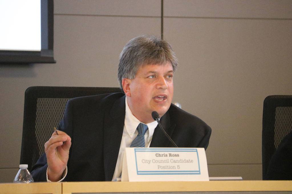 Chris Ross, 55, has lived in Sammamish for seven years with his wife and raised two of his four children on the plateau. He&rsquo;s running for Sammamish City Council Position 5, which will see a primary in August. Megan Campbell/staff photo