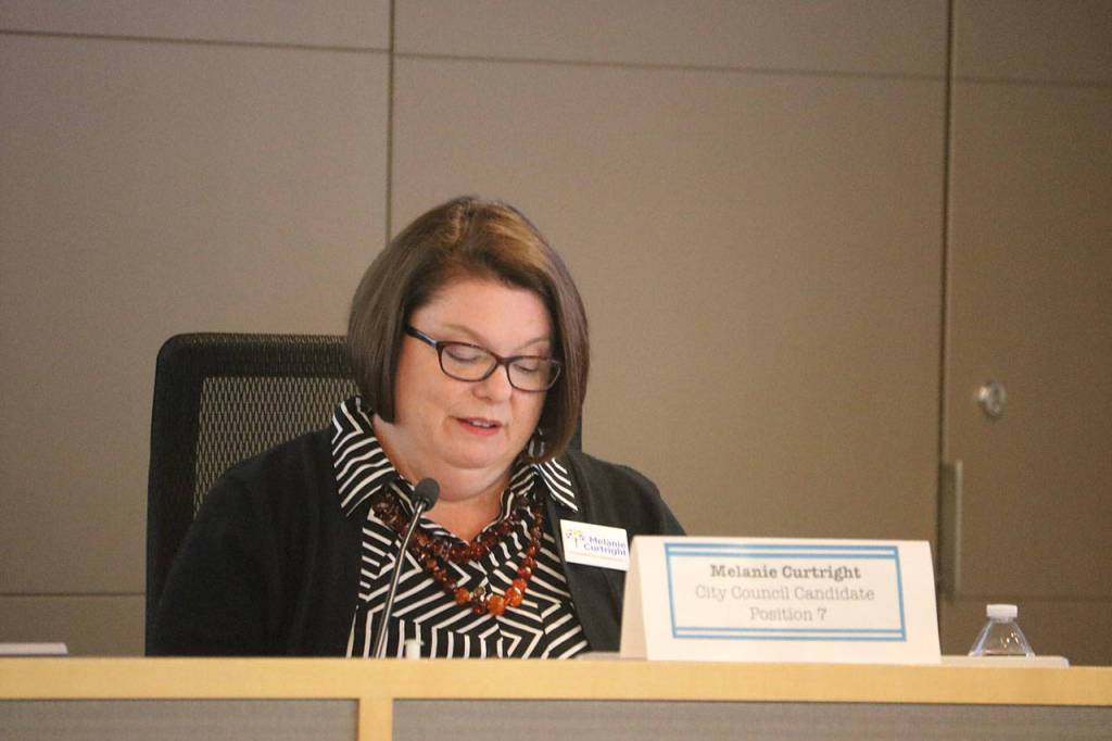 Melanie Curtright, 57, has lived in Sammamish with her two sons for 14 years. She&rsquo;s running for Sammamish City Council Position 7, which will see a primary in August. Megan Campbell/staff photo