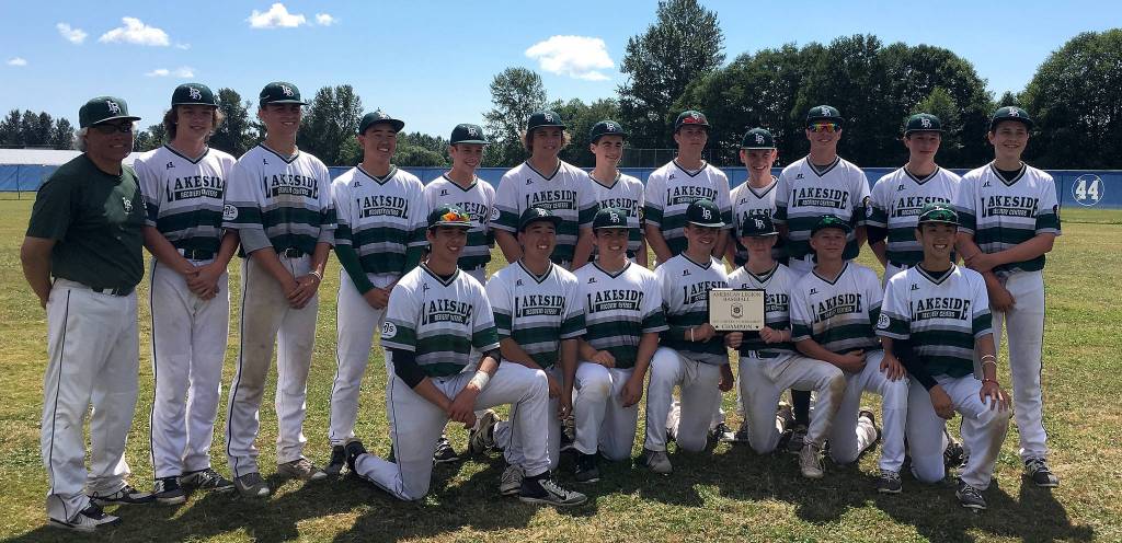 Photo courtesy of Leigh Ann Eng                                The Lakeside Recovery 15U baseball team captured first place at the American Legion District tournament courtesy of a 12-4 victory against Sedro Woolley in the championship game on July 16 at Sedro Woolley High School. Lakeside Recovery has put together an overall record of 44-4 thus far this season. They will compete in the 2017 American Legion &ldquo;A&rdquo; state tournament from July 22-27 in Lynden. The team roster consists of Tyler Reese, Nick Radabaugh, David Chapman, Cameron Kaku, Nate Lawrence, Brady Liddle, Jack Githens, Jack Rodgers, Ty Buckner, Derek Gellos, Cole Larson, Joseph Warner, Brendan Chan, Nolan Rouse, Cory Kawaguchi, Colton Willbrandt, Ryan Baker and Nathan Kaku. The head coach of the team is Frank Lawhead.