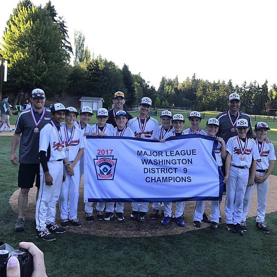 Photo courtesy of Carl Ebeling                                The Sammamish Little League 12U Majors team captured the District 9 tournament championship at the 2017 Majors All-Star tournament on July 11. The 12U team roster consists of Vik Mandadi, Karson Rud, Joaquin Valdez, Colby Simpson, Austin Moore, Braden DePaola, Quinn Ebeling, Luke Reinkensmeyer, Daniel Wagner, Atlas Owen, Luke Simpson and Mike Roni. The head coach of the team is Dave Moore. The assistant coaches are Terry Simpson and Joe Roni.