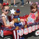 Many of the wagons carrying kids were decorated to celebrate American independence. Nicole Jennings/staff photo