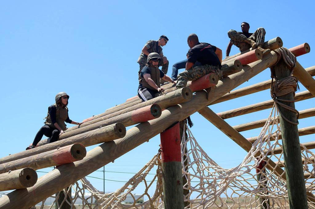 The obstacle course presented a challenge for any participants with a fear of heights. Nicole Jennings/staff photo