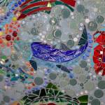 Sammamish glass artist Cheryl Smith provided recycled pieces of stained glass and fish templates, but community members made each fish their own. Nicole Jennings/staff photo