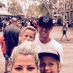 The Kronstad family along Las Ramblas. Clockwise, from top: Dad Dave, 12-year-old Finn, Mom Mindi, 9-year-old Jens. Photo courtesy of Kronstad family