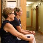 Deputy Council President and mayoral candidate Mary Lou Pauly reacts to council candidate Richard Swanson&rsquo;s public endorsement of her. Nicole Jennings/staff photo