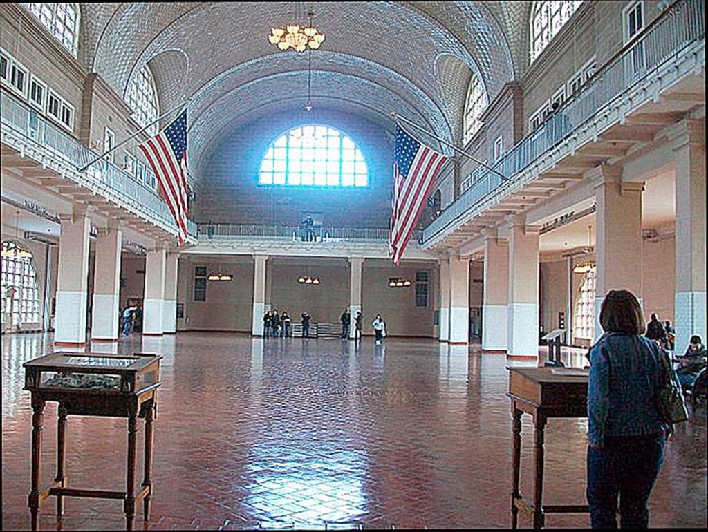 The great hall at Ellis Island (pictured in 2011), which would have been filled with immigrants in the early 20th century. Nicole Jennings/staff photo