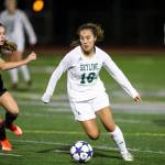 Photo courtesy of Rick Edelman/Rick Edelman Photography                                Skyline Spartans junior Julia Mitchell makes a move up the field against the Eastlake Wolves. Skyline defeated Eastlake 4-0 on Sept. 21 in Sammamish.