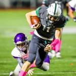 Photo courtesy of Rick Edelman/Rick Edelman Photography                                The Skyline Spartans cruised to a 41-0 victory against the North Creek Jaguars on Sept. 29 in Sammamish. The Spartans improved their overall record to 3-2 with the win. Skyline quarterback Joe Green, pictured, scrambles for yardage against North Creek. The Spartans will face the Eastlake Wolves in a KingCo 4A matchup between schools separated by just 1.2 miles at 7 p.m. on Oct. 6 in Sammamish.