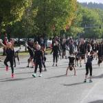 Gymnasts of Gymnastics East perform cartwheels. Nicole Jennings/staff photo