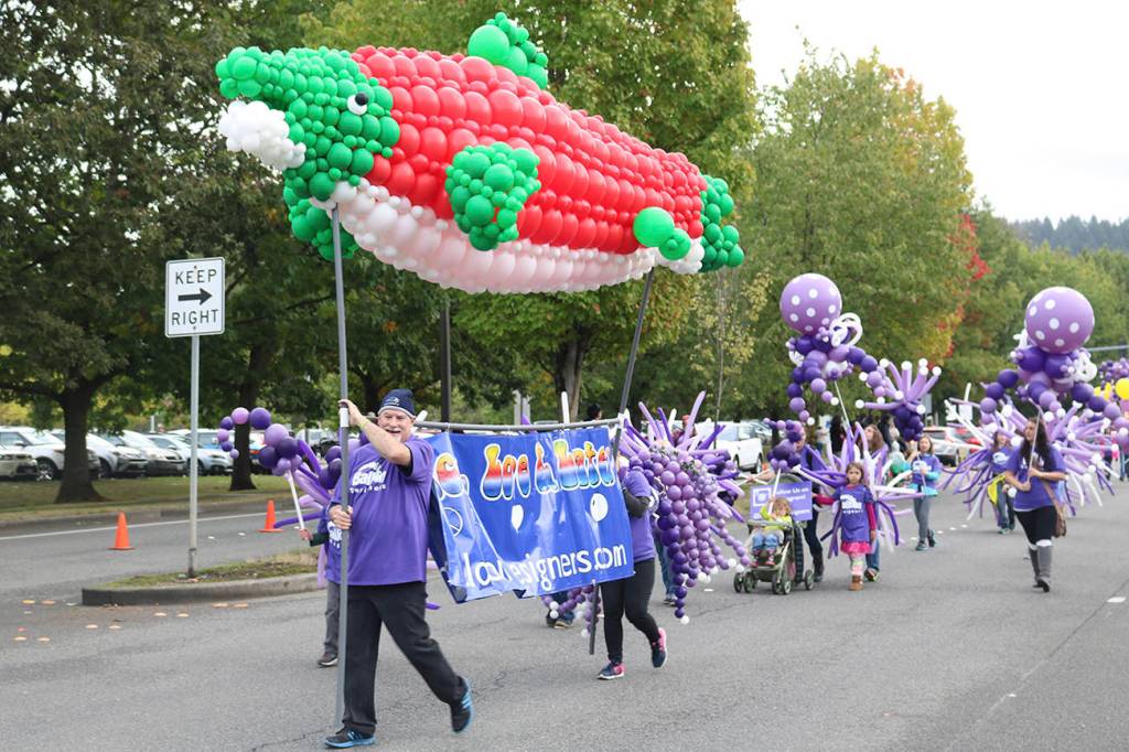 The parade featured not only salmon, but other marine life, such as octopi. Nicole Jennings/staff photo