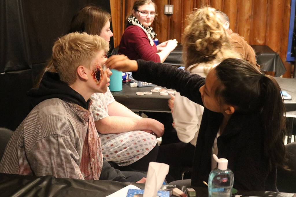 The incredibly real-looking makeup is all done by volunteers. Nicole Jennings/staff photo