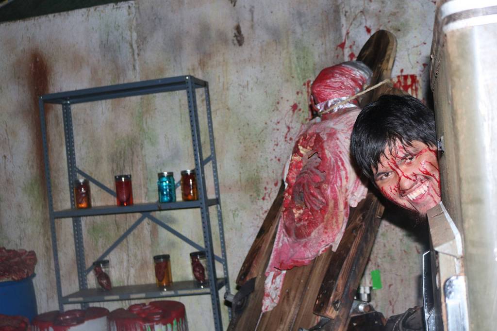 High-quality stage makeup applied by experienced artists create a disturbingly authentic look that can frighten even the bravest attendee. Nicole Jennings/staff photo