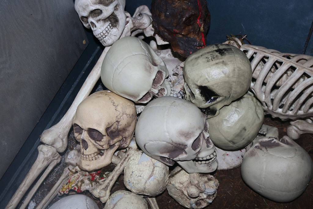 Great attention to detail is paid to the sets of Nightmare at Beaver Lake, all designed and created by members of the Rotary and Scare Productions, Inc., so that they will look as real as possible to brave passers-by. Nicole Jennings/staff photo