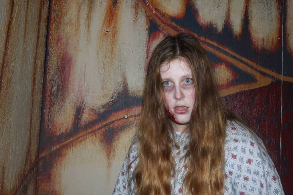 The ghost of a girl who went mad in an asylum shocks visitors as they come around a dark bend. Nicole Jennings/staff photo