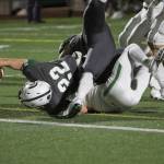 Photo courtesy of Jim Nicholson                                The Woodinville Falcons defeated the Skyline Spartans 38-20 in a Class 4A KingCo football contest on Oct. 20. Skyline, who had a four-game winning streak coming into the contest, dropped to 5-3 overall with the loss. Skyline receiver Nathan Brandt (pictured) dove for the endzone against the Falcons on Oct. 20. The Spartans will face the Issaquah Eagles in the 2017 regular season finale at 7 p.m. on Oct. 27 at Gary Moore Stadium in Issaquah.