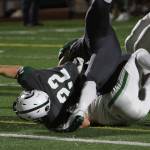 Photo courtesy of Jim Nicholson                                The Woodinville Falcons defeated the Skyline Spartans 38-20 in a Class 4A KingCo football contest on Oct. 20. Skyline, who had a four-game winning streak coming into the contest, dropped to 5-3 overall with the loss. Skyline receiver Nathan Brandt (pictured) dove for the endzone against the Falcons on Oct. 20. The Spartans will face the Issaquah Eagles in the 2017 regular season finale at 7 p.m. on Oct. 27 at Gary Moore Stadium in Issaquah.