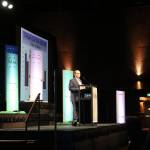 Pediatrician Benjamin Hoffman gives the keynote address, focused on advocating for children from low-income backgrounds. Nicole Jennings/staff photo