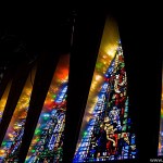 Each of the stained glass windows is 30 feet high. Photo courtesy of Michael Sladek