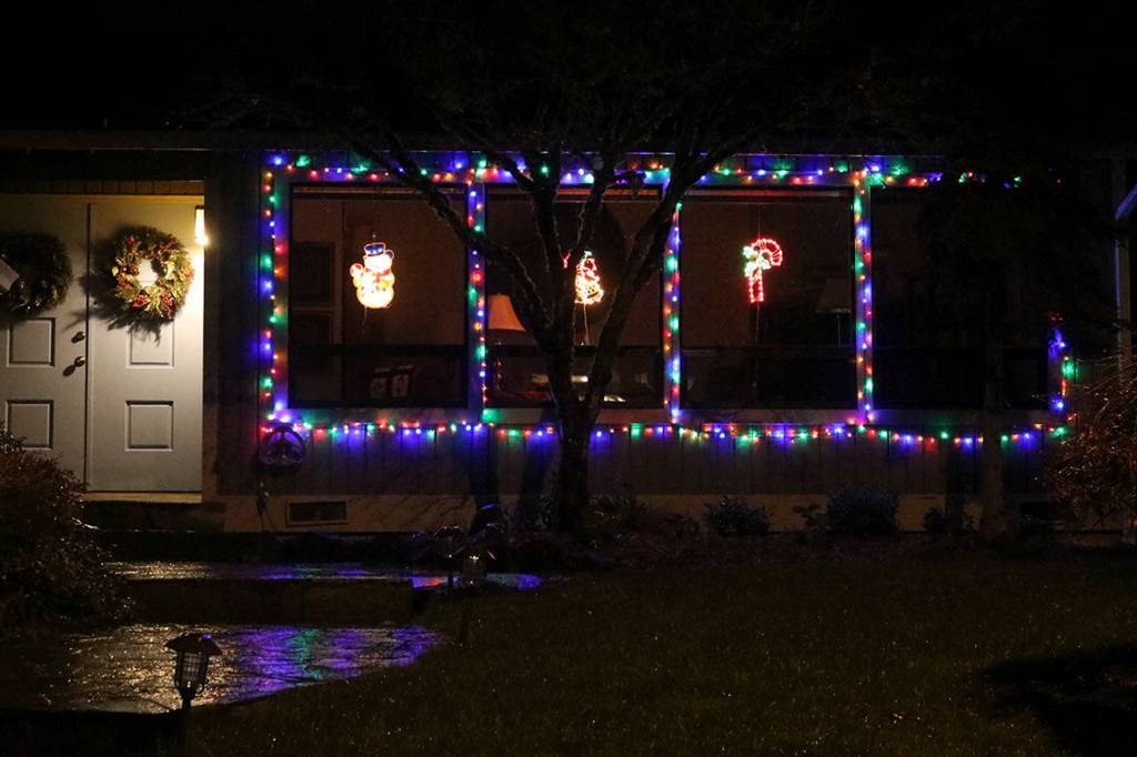A festive design in each window. Nicole Jennings/staff photo