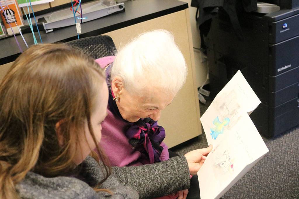 One of the cards included watercolor paintings created by the sender. Nicole Jennings/staff photo