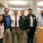 From left: Eastside Catholic Chinese Mandarin Teacher Lynn Chen, Sammamish City Councilmember Ramiro Valderrama, Eastside Catholic Deputy Director of Admission Steve Rudolf, International School representatives Aaron Ernst and Calvin Iao, and Eastside Catholic Director of Admission James Ward. (Courtesy Photo)