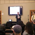 Transportation Manager Kurt Seemann, left, and Senior Transportation Engineer John Mortenson, right. Nicole Jennings/staff photo