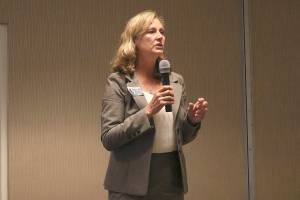 Mary Lou Pauly, pictured here at a candidate forum in June 2017, is Issaquahs new mayor as of this week. Nicole Jennings/staff photo