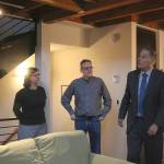 Inslee admires the energy-efficient home. Nicole Jennings/staff photo