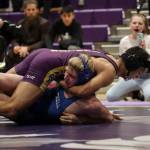 Photo courtesy of Don Borin/Stop Action Photography                                Issaquahs Kaleb Solusod captured his second consecutive KingCo 4A tournament championship. Solusod defeated Bothells Jay Smith 9-4 in the 170-pound title match.
