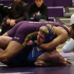 Photo courtesy of Don Borin/Stop Action Photography                                Issaquahs Kaleb Solusod captured his second consecutive KingCo 4A tournament championship. Solusod defeated Bothells Jay Smith 9-4 in the 170-pound title match.
