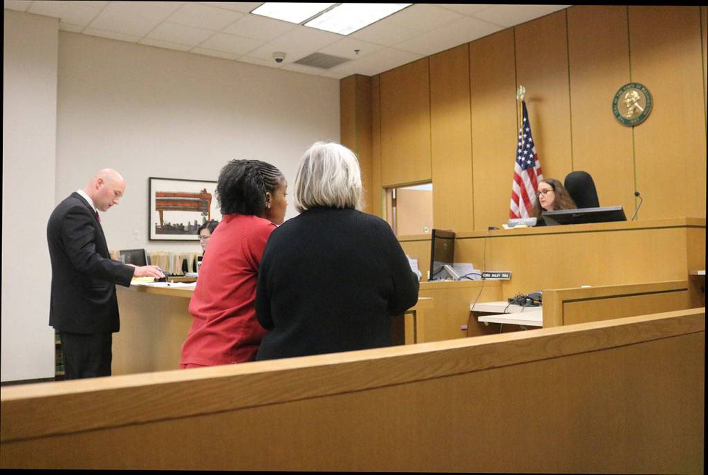 King County Superior Court Judge Regina Cahan sentences Rials to 53.5 months in jail. Nicole Jennings/staff photo