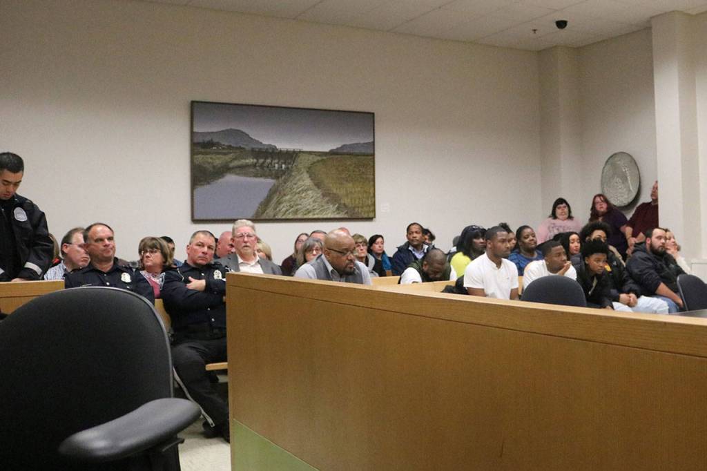About 50 friends and family members of Radcliffe and Rials filled the courtroom. Nicole Jennings/staff photo