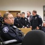 Around 10 of the people in attendance were members of the Seattle Police Department, colleagues of Mo Radcliffes father. Nicole Jennings/staff photo