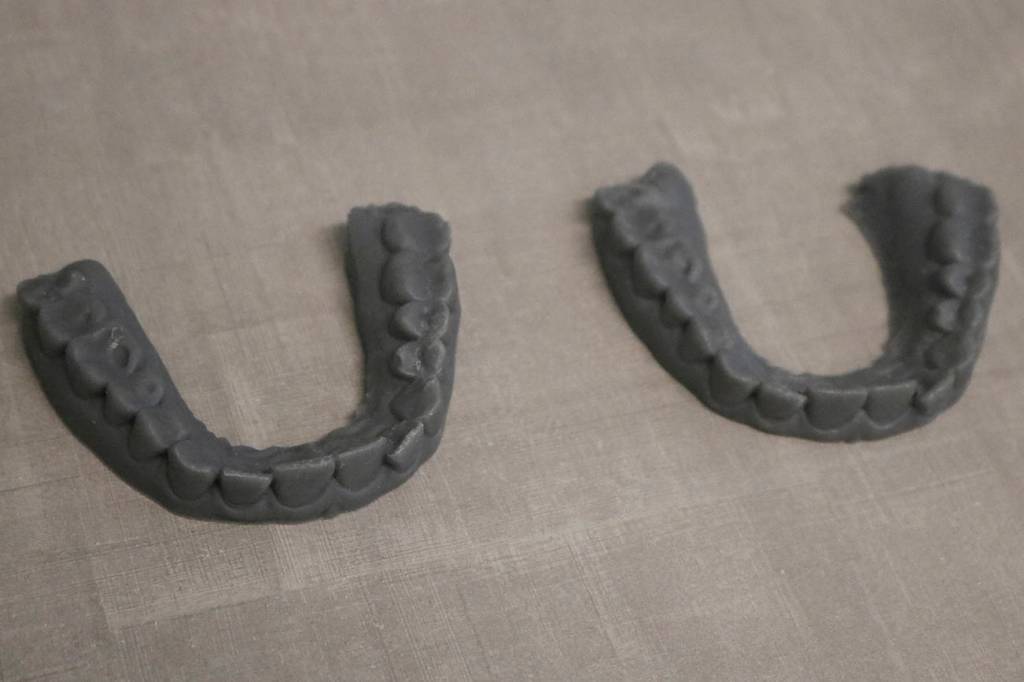 Two of the clay models. Nicole Jennings/staff photo