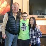 Life Enrichment Options Executive Director Fred Nystrom, resident Dylan Zeitlin, and care provider Evelyn Galasso. (Evan Pappas/Staff Photo)