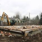 Last week, crews demolished a trailer on the site that will be the future home of a LEO adult group home. The new home, which will accomodate five residents and a live-in caretaker, could be open in the next six to eight months.                                Photo by Evan Pappas
