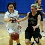 Photo courtesy of Don Borin/Stop Action Photography                                The Eastlake Wolves girls basketball team earned a 65-49 win against the Lake Stevens Vikings in a Class 4A regional playoff contest on Feb. 24 at Bellevue College. Eastlake senior guard Elizabeth Chen (pictured), puts pressure on a Lake Stevens player during the game. Eastlake (23-2) will face either the Camas Papermakers or Union Titans in the Class 4A state quarterfinals at 2 p.m. on March 1 at the Tacoma Dome.